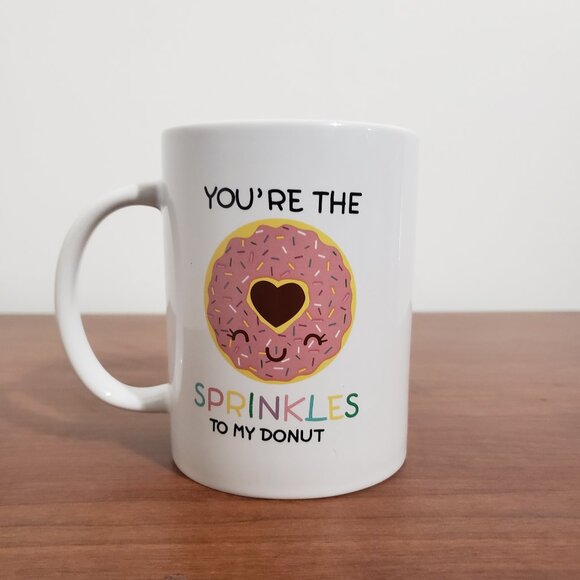 Valentines Day Coffee Mug Love You're the Sprinkles To My Donut Brand New NWT - Picture 3 of 6